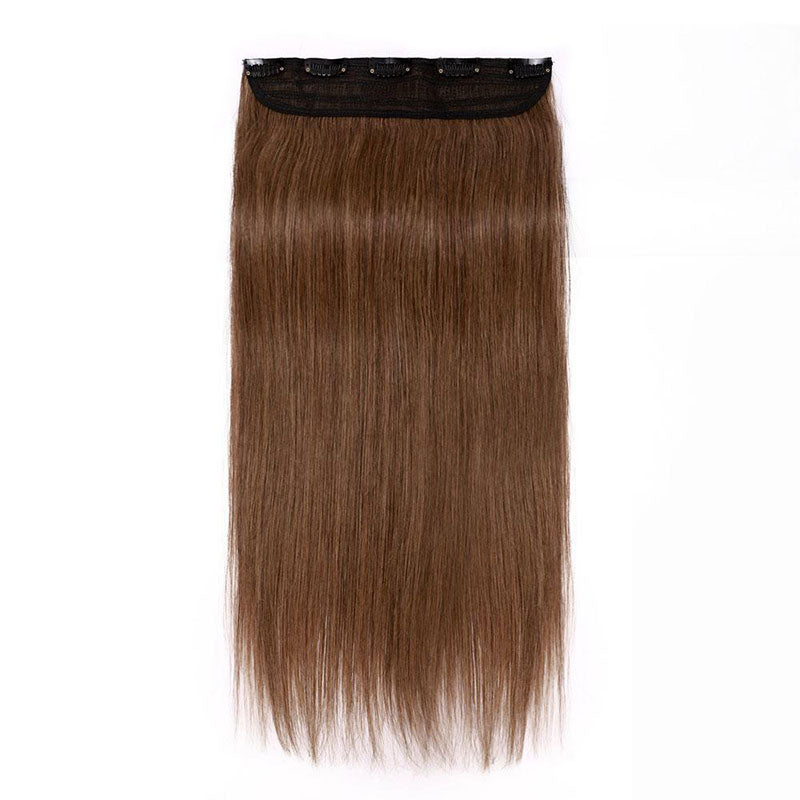 Clip In Hair Extensions Human Hair Silk Seam Straight One Piece