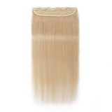 Clip In Hair Extensions Human Hair Silk Seam Straight One Piece