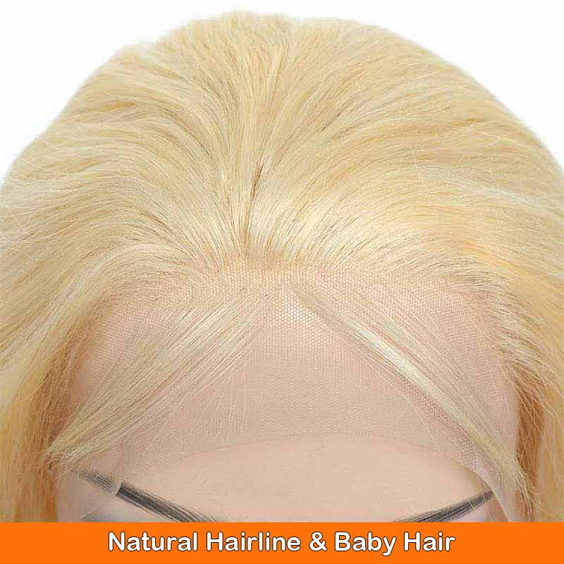 Blonde Lace Frontal Wigs Body Wave Hair 13X4 HD Transparent Lace Wig with Baby Hair