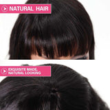 Wigs with Bangs Human Hair Body Wave None Lace Front Wig For Black Women