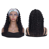 Affordable Headband Wigs Human Hair Deep Wave Glueless None Lace Front Wigs