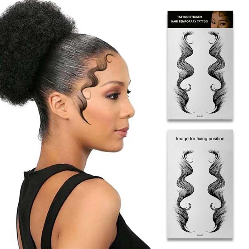 Fake Hairline Stickers Temporary Waterproof Baby Hair Makeup Tool