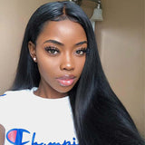 U Part Wigs Straight Human Hair Glueless Half Wig Easy Install