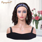 Short Bob Wavy Headband Wigs Human Hair Wig Natural Looking