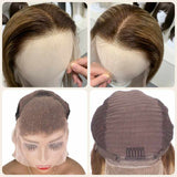 HD Lace Front Wigs Human Hair Straight Highlight Wig Pre-Plucked With Baby Hair