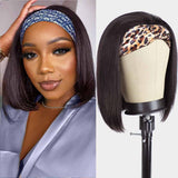 Human Hair Headband Wig Glueless Half Wig All Textures Black Brown Wigs