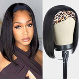 Human Hair Headband Wig Glueless Half Wig All Textures Black Brown Wigs