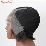 Human Hair Lace Front Pixie Wigs Side Part Short Bob Cut Wigs