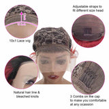 Short Pixie Wigs Human Hair Bob Cut Wig for African American T1B/BUG#