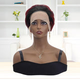 Short Pixie Wigs Human Hair Bob Cut Wig for African American T1B/BUG#