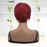 Short Pixie Wigs Human Hair Bob Cut Wig for African American T1B/BUG#
