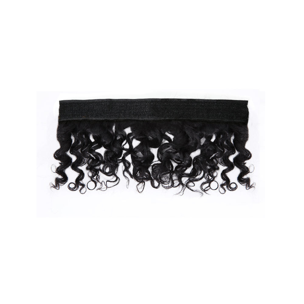Human Hair Curly Curtain Bangs