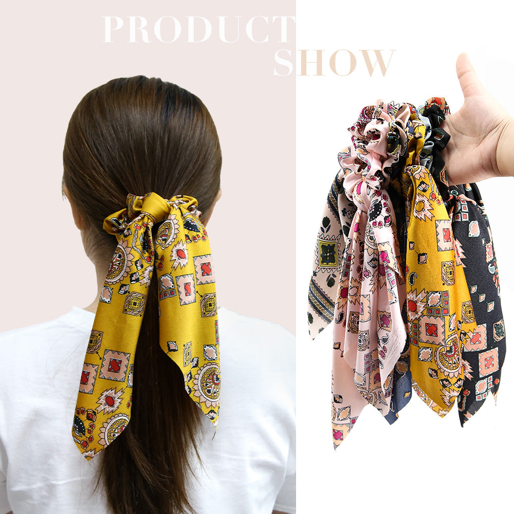 Silk Bow Scrunchie Women's Hair Accessories