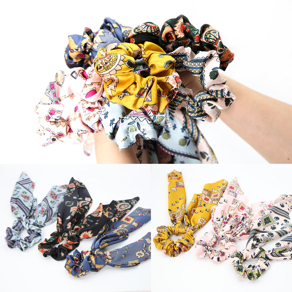Silk Bow Scrunchie Women's Hair Accessories