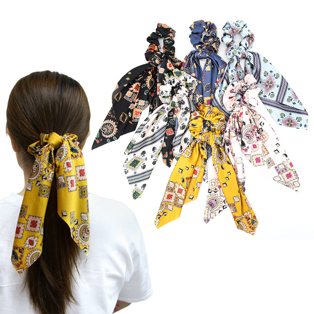 Silk Bow Scrunchie Women's Hair Accessories