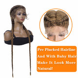 Synthetic Lace Front Wig Heat Resistant Box Braided Wig Cosplay Wigs For Black Women