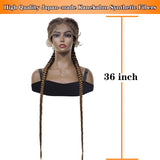 Synthetic Lace Front Wig Heat Resistant Box Braided Wig Cosplay Wigs For Black Women