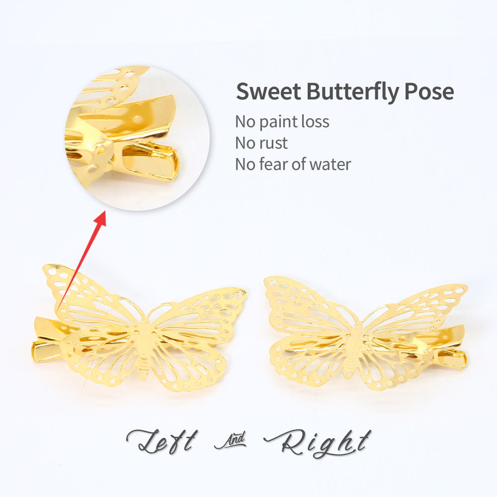 Chic 2-Pack Butterfly Hair Clip for Girls Women's Hair Accessories
