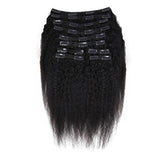 Clip in Extensions for African American Kinky Straight Natural Hair Thick Volume