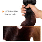 Unprocessed Virgin Hair Bundles 12A Body Wave Bundles Hair Weave Ombre Color T1B/33/27