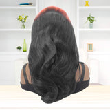 13x4 Lace Front Wigs Pink Roots on Black Hair Wig Human Hair150% Density