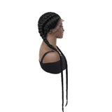 36 Inches Dutch Braids Wigs With Baby Hair Synthetic Lace Front Box Braided Wig