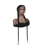 36 Inches Dutch Braids Wigs With Baby Hair Synthetic Lace Front Box Braided Wig