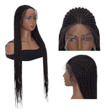 38" Long Braided Box Braids Wig Synthetic Lace Front Wigs for Women High Temperature Hair