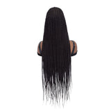 38" Long Braided Box Braids Wig Synthetic Lace Front Wigs for Women High Temperature Hair