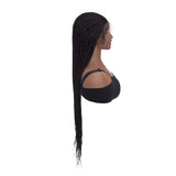 38" Long Braided Box Braids Wig Synthetic Lace Front Wigs for Women High Temperature Hair