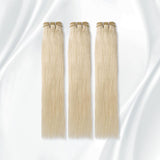3PCS Brazilian Remy Hair Ombre Blonde 60# Human Hair Straight Weaves Sew in