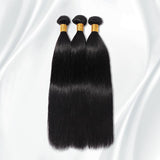 Brazilian Human Hair Straight 3 Bundles 12A Unprocessed Hair Weave Natural color