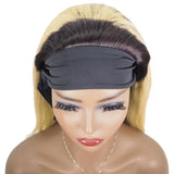 Blonde Headband Wig Straight Human Hair Ombre Wigs For Women 1b/613