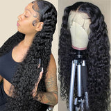Deep Curly Human Hair Lace Front Wigs for Black Women 13x4 HD Lace Wig