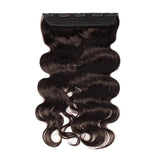 Clip In Hair Extensions Body Wave Human Hair Silk Seam One Piece