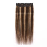 Clip In Hair Extensions Human Hair Silk Seam Straight One Piece