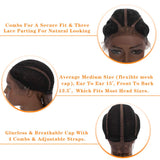 African Braid Wig For Women Ombre Braided Wigs Glueless Box Lace Front Wigs