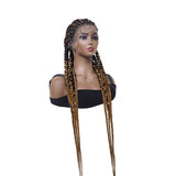 Box Braided Wig Full Lace Front Wig 38 Inches Long Cornrow Synthetic Braids
