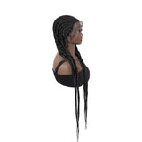 Box Braided Wigs for Black Women 38 inch Long Glueless Braids Wig Fake Scalp Synthetic Hair