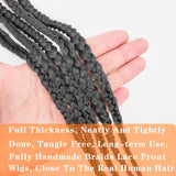 Box Braided Wigs for Black Women 38 inch Long Glueless Braids Wig Fake Scalp Synthetic Hair