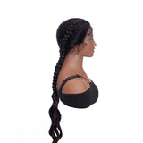 Braid Hair Wigs Synthetic Lace Front Wigs African American Box Black Wigs