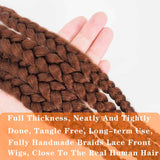 Braided Lace Front Wigs Heat Resistant Fiber Hair For Black Women Four Braids