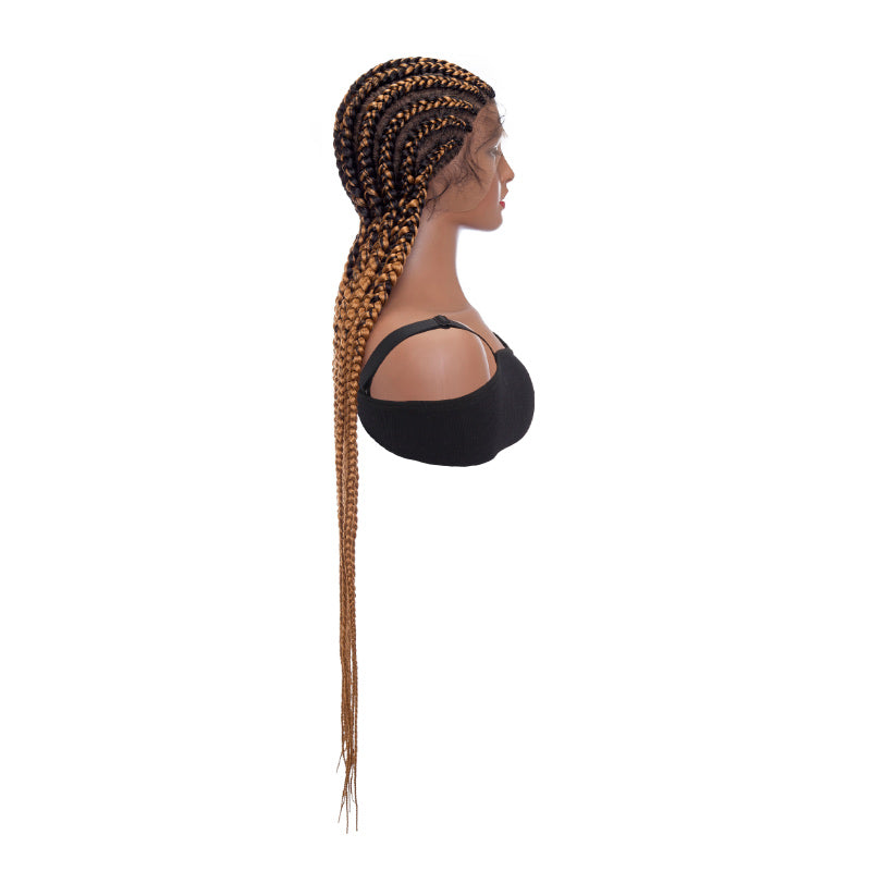 Braided Wigs Synthetic Hair Big Corncow Braids Hand-Tie African Braid