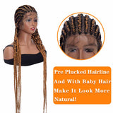 Braided Wigs Synthetic Hair Big Corncow Braids Hand-Tie African Braid