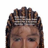 Braided Wigs Synthetic Hair Big Corncow Braids Hand-Tie African Braid