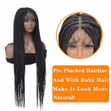 Braided Wigs for Black Women Full Lace Front Braids Wig With Baby Hair Synthetic Hair