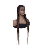 Braided Wigs with Full Lace Frontal Synthetic Hair Glueless Long Wig For Black Women