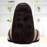 Straight Human Hair Headband Wigs for Women Easy to Wear Brown Wig