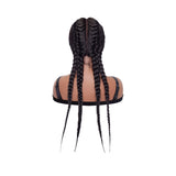 Corncow Braided Wigs Four Box Braids Synthetic Hair Lace Front Wig with Baby Hair