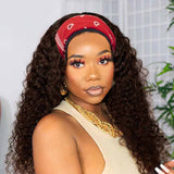 Papayahair Jerry Curly Headband Wigs Brown Wigs Glueless Half Wig For Black Women